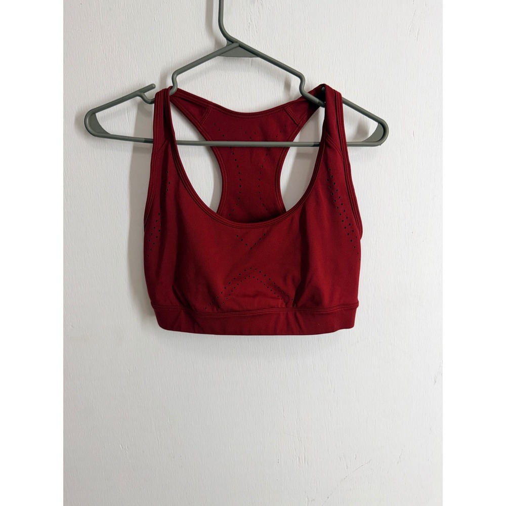 Joy Lab Red Laser Cut Racerback Sports Bra Activewear Yoga Gym Top Small